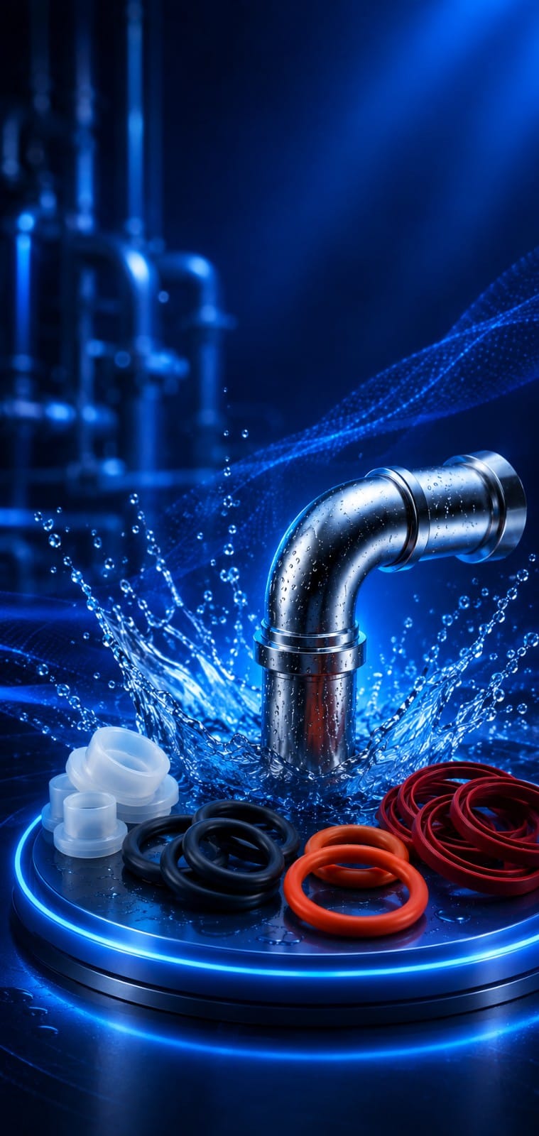 Allied High-Precision Silicone Washers Hero Background Dark Mobile